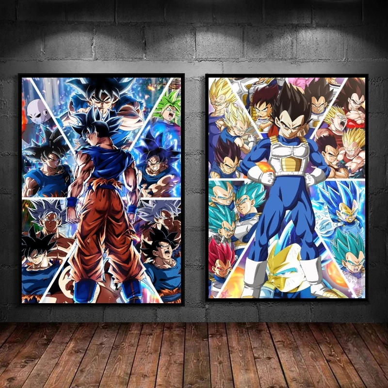 

Canvas Posters Dragon Ball Vegeta Modular Painting Room Home Cartoon Character Picture Christmas Gifts High Quality Art Classic