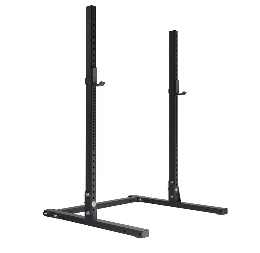 Adjustable Half Squat Rack Barbell and Weight Plate Holder Dip Bar Stand Gym Bench Press Strength
