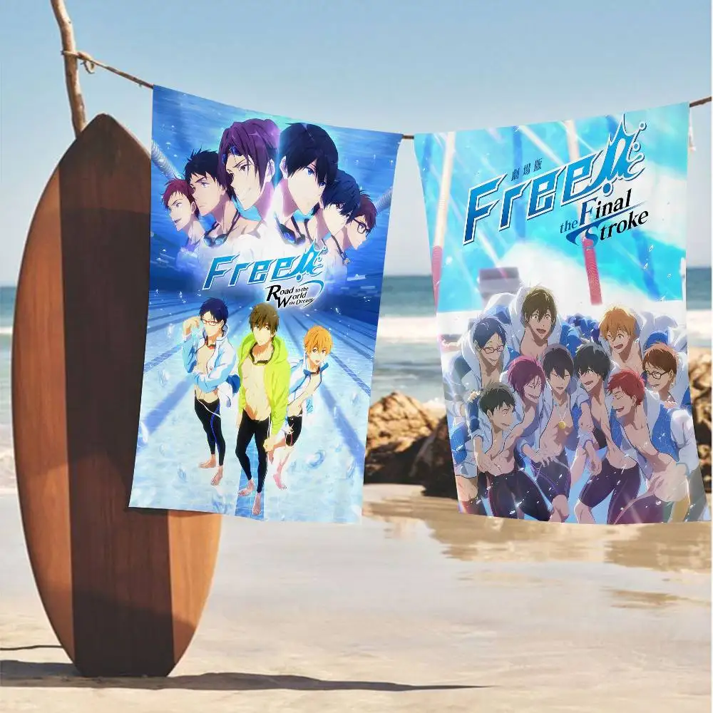 Anime Free Iwatobi Swim Club Big Microfiber Beach Towels Quick Dry Towel Sand Beach Towels Pool Towel for Travel Swim Pool Yoga