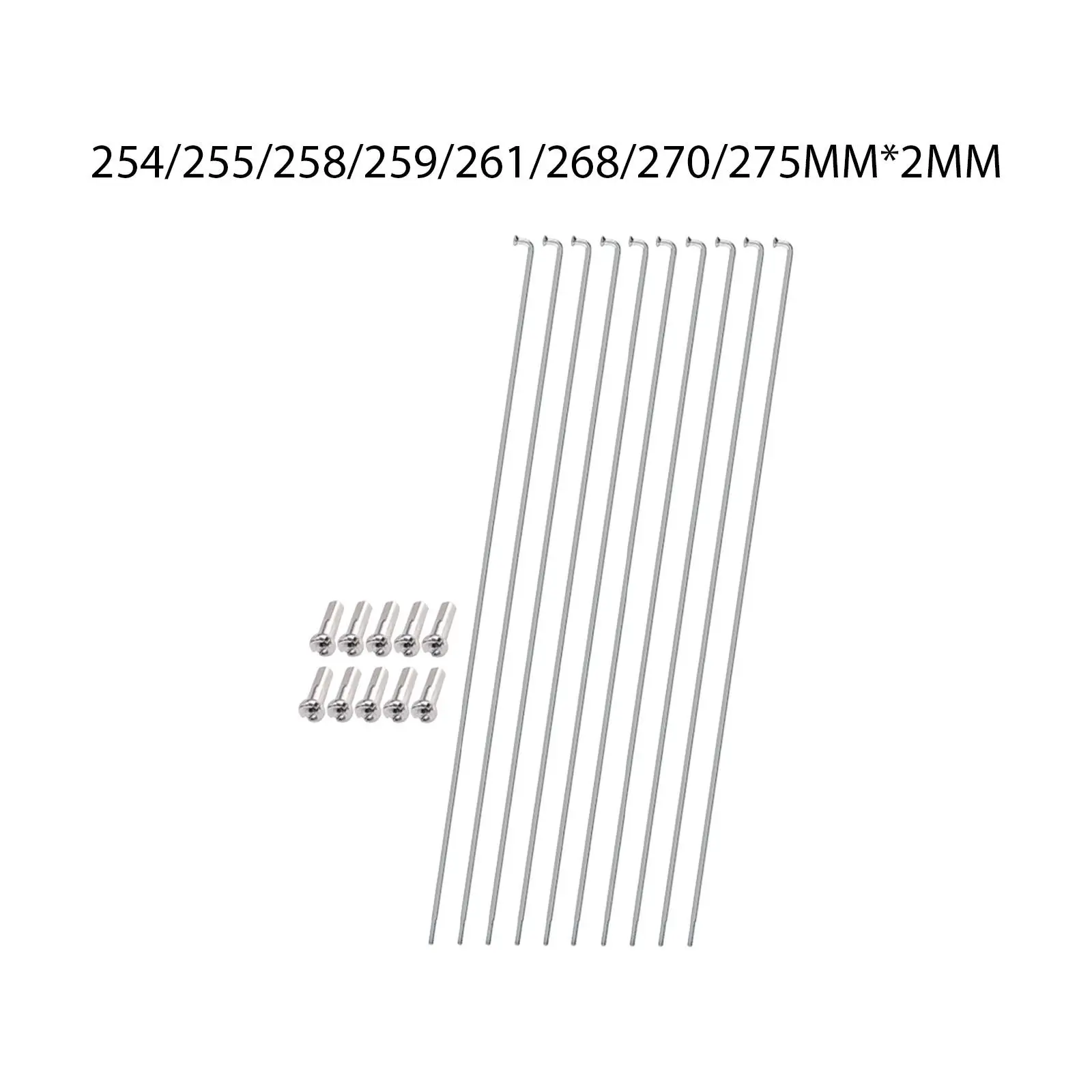 

High Performance Bicycle Spokes 14 Gauge Stainless Steel Repair Kit for Mountain Road Bikes Outdoor Sports