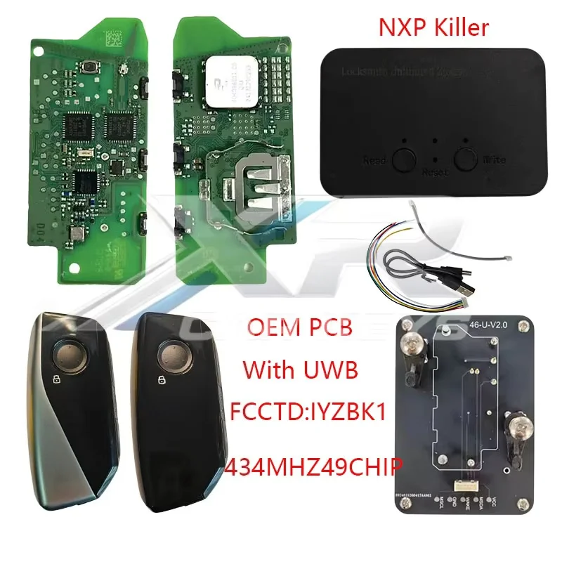 NXP Killer Adapter Unlimited Version OEM PCB Remote Car key For BMW U chassis Key with UWB function 433.2-434.6MHz 49chip