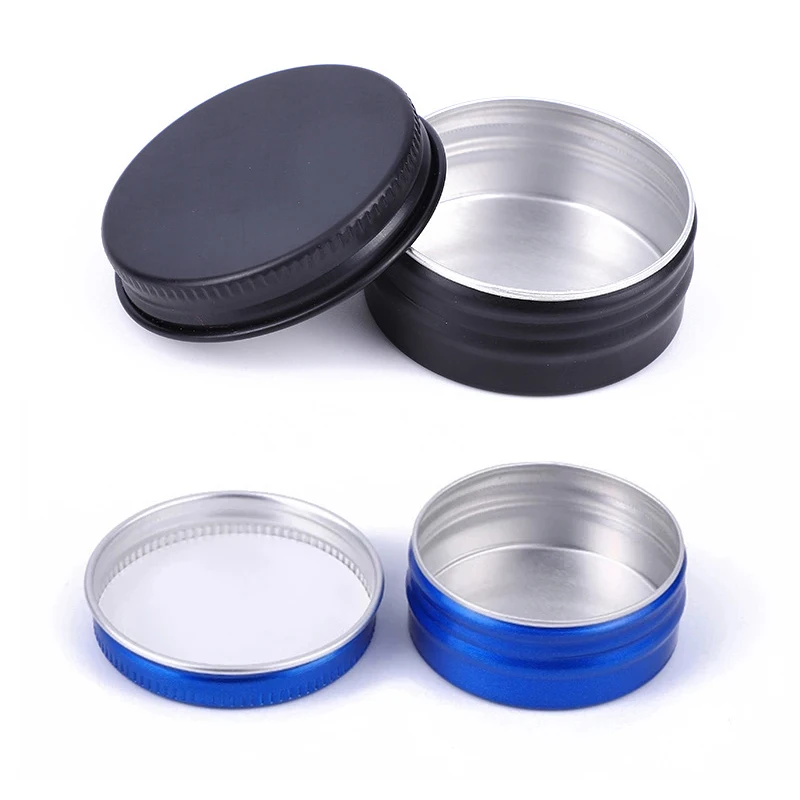 10pcs 5/10/15ml Mini Small Aluminum Tin Jars Metal Empty Storage Box Refillable Bottle Screw Top Cosmetic Storage