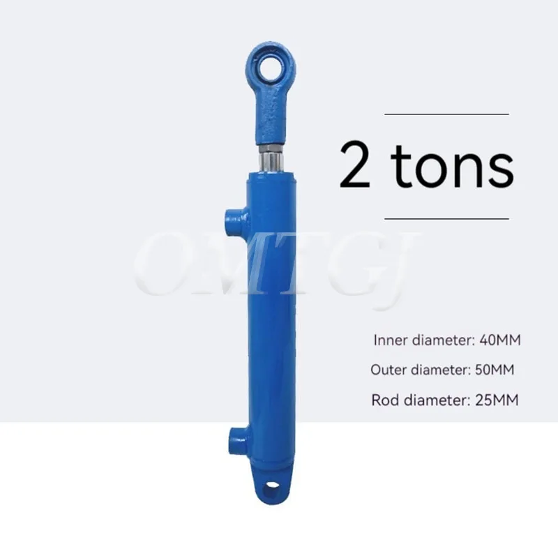 1PC 100-500mm Travels Hydraulic Oil Cylinder Heavy Duty Bidirectional Lifting Small Wood Splitter 2 Tonnage Hydraulic Ram