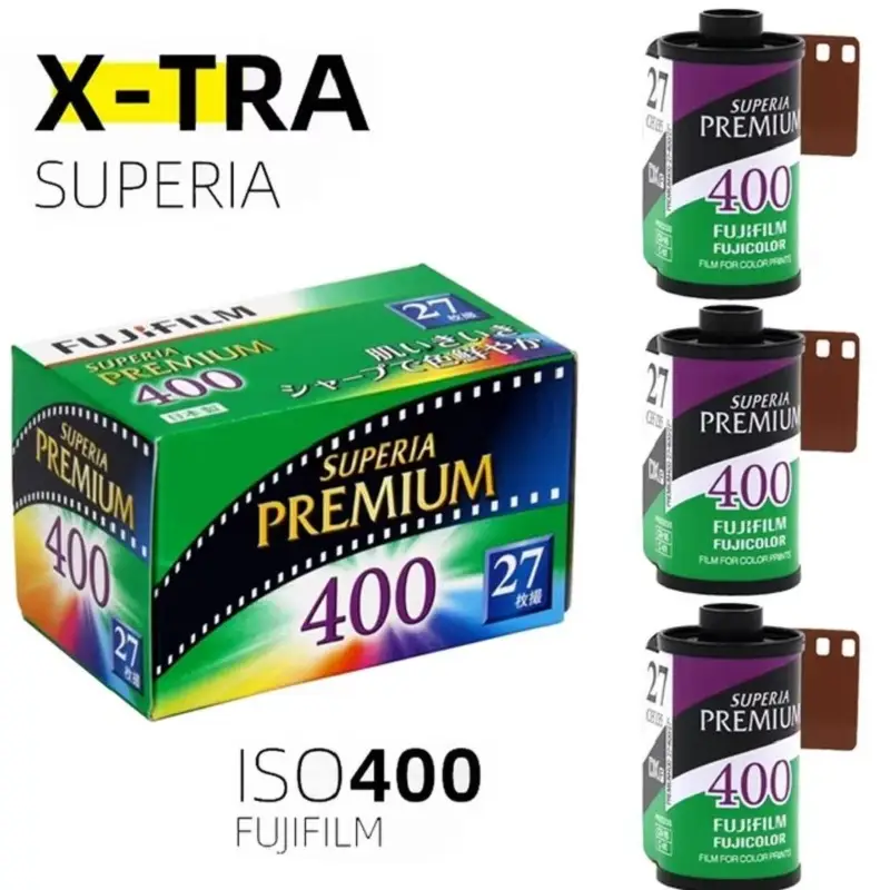 1/2/3 رول فوجيفيلم سوبريا بريميوم X-TRA 400 لون 35mm فيلم 36 تعريض لكاميرا فورمات 135 - تاريخ انتهاء الصلاحية: 2027