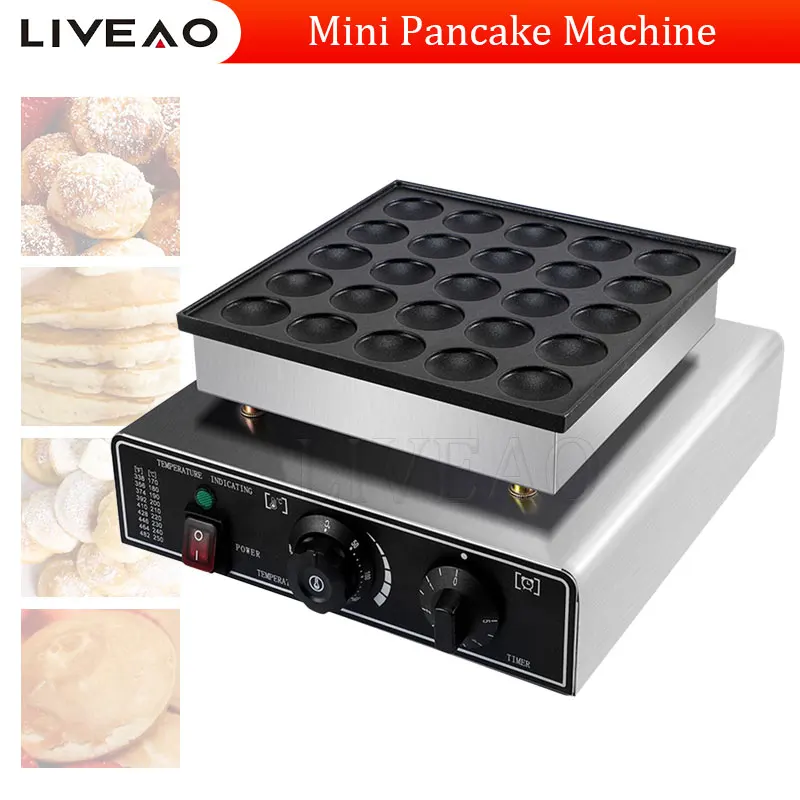 Electric 25 Holes Ball Heart Shaped Mini Muffin Maker Pancake Machine For Sale