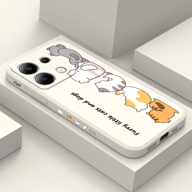 

Plush Animal Phone Case For Xiaomi Redmi Note 13 12 12S 11 11S 10 10S 9 9S Pro Plus 4G 5G Liquid Silicone Cover