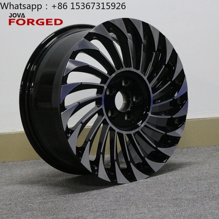 22 Inch Forged Aluminum Alloy Wheels ET30 ET40 100 Black for Passenger Car