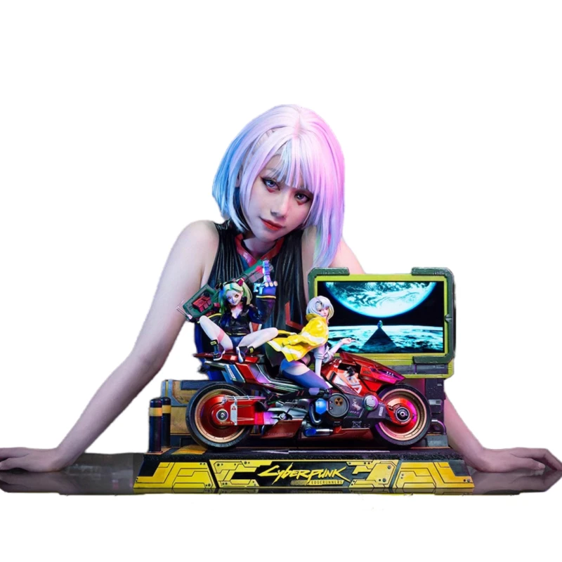

37Cm Gk Cyberpunk Edgerunners Lucy Rebecca Yaiba Kusanagi Ct-3X Game Action Figure Statue Model Garage Kit Ornament Toys Gift