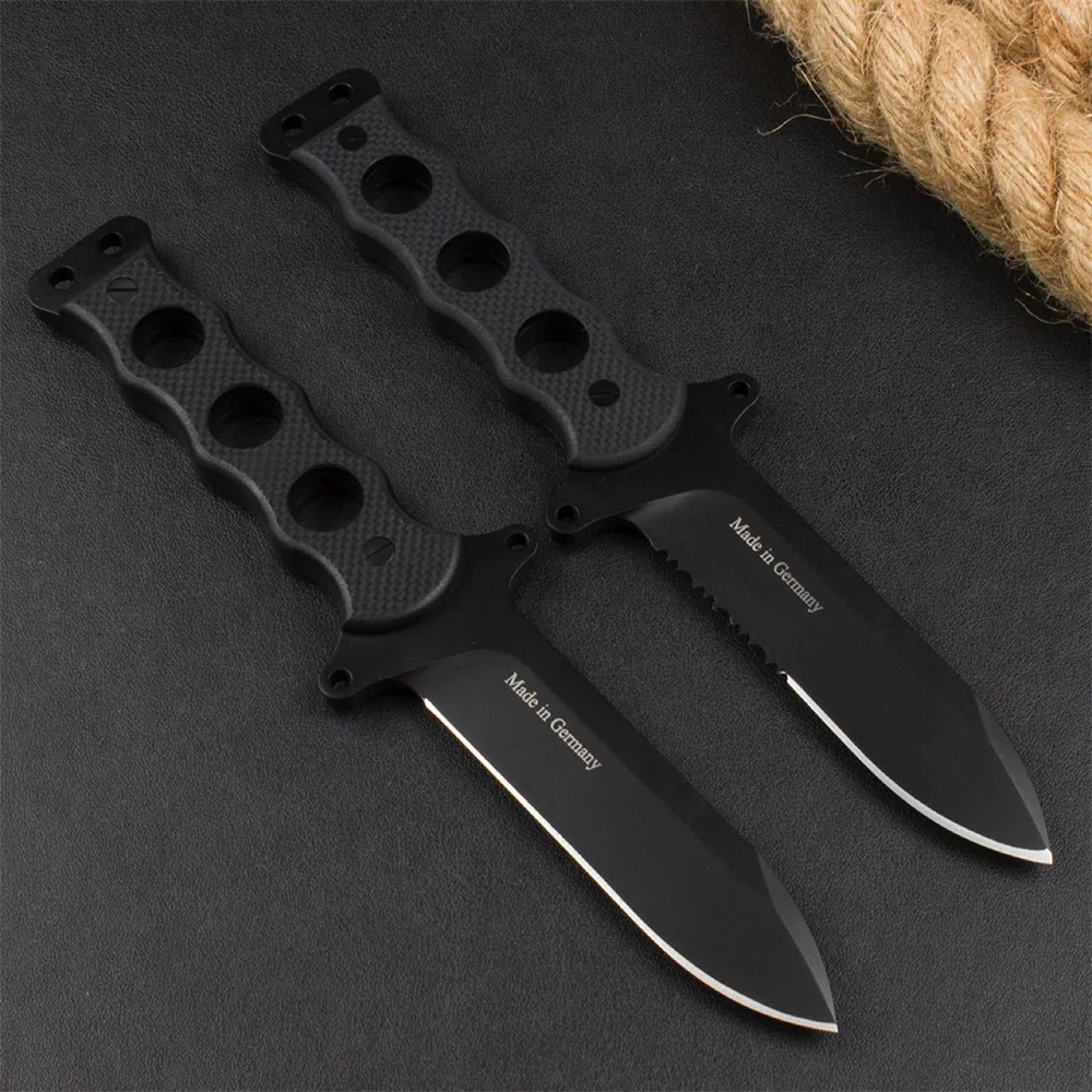 Eickhorn Solingen S.E.K. II TAC Military Tactical Straight Knife DC53 Steel Fixed Straight Blade G10 Handle Outdoor Hunting Tool