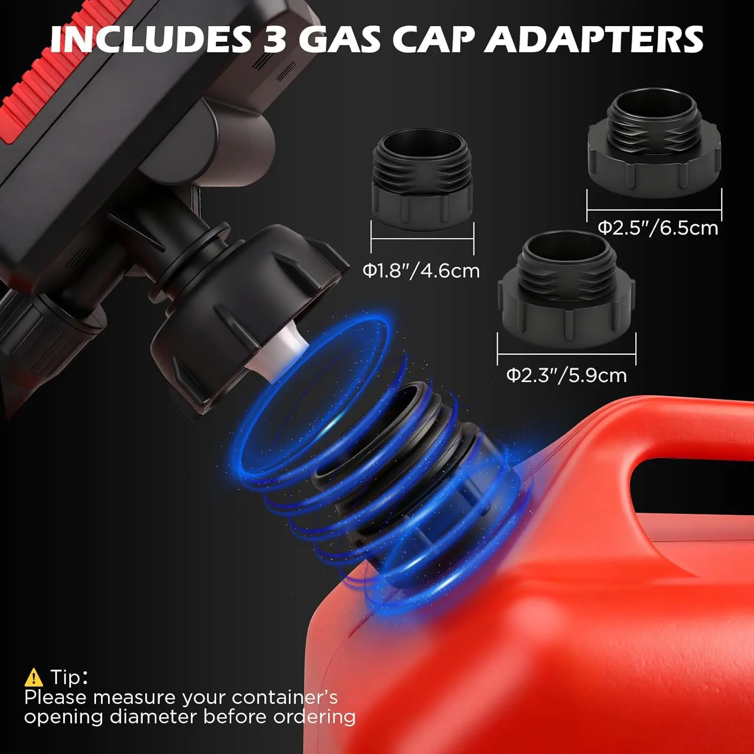 Automatic Fuel Transfer Pump with Auto-Stop Sensor, 3.2 GPM Flow Rate, Battery Operated for Gasoline, Diesel, Oil