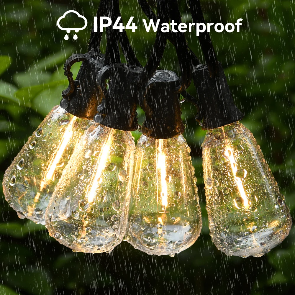 18M 30M ST38 LED-Außenlichterkette, bruchsicher, wasserdicht, 2200K Lichterkette für Weihnachtsbaum, Garten, Hochzeit, Dekorlampe – Detail 6