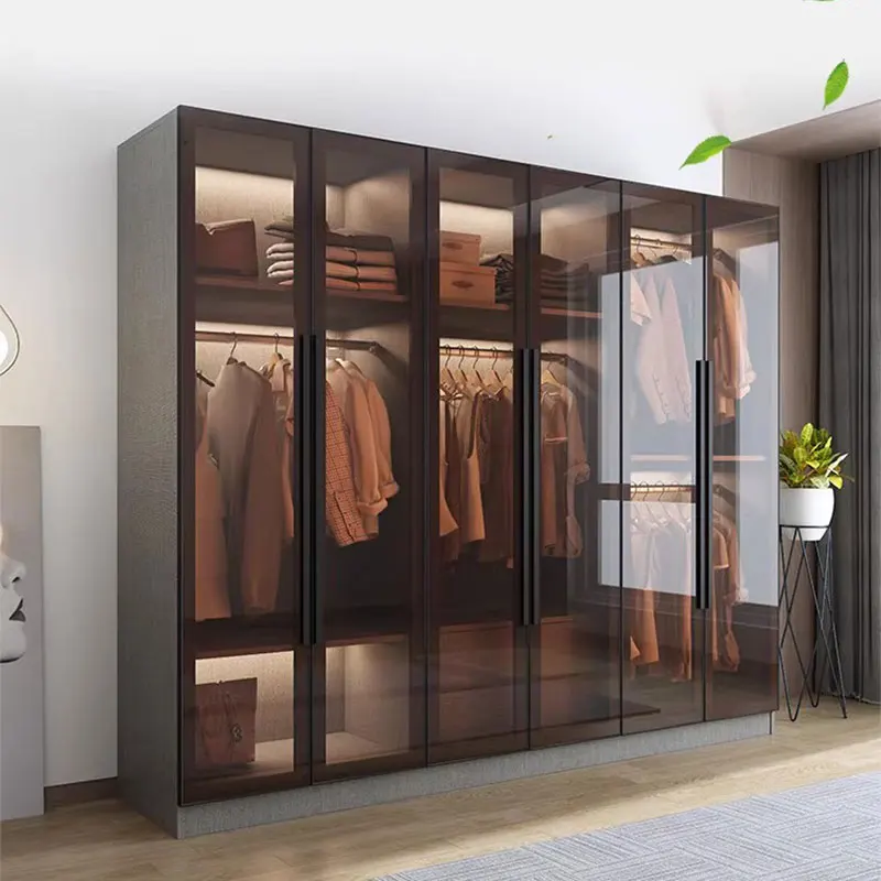 Luxury Organizer Wardrobe Doors Modern Dust Prevention Open Closets Bedroom Wardrobe Storage Cabinet Rangement Chambre Furniture