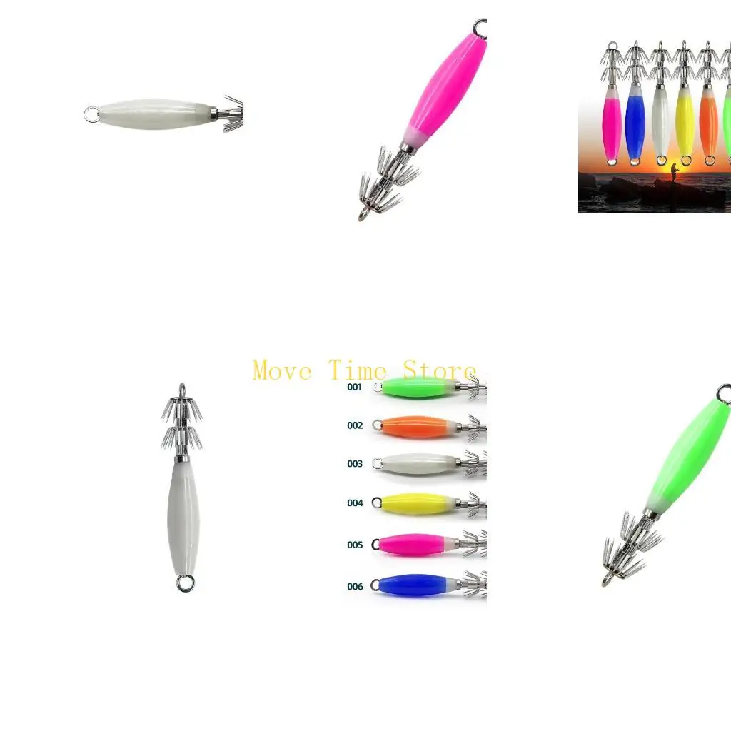 

92ME светящийся крючок для джиг-кальмара, джиг-крючок для кальмара, джиг-наживка для кальмара, наживка для ночной рыбалки
