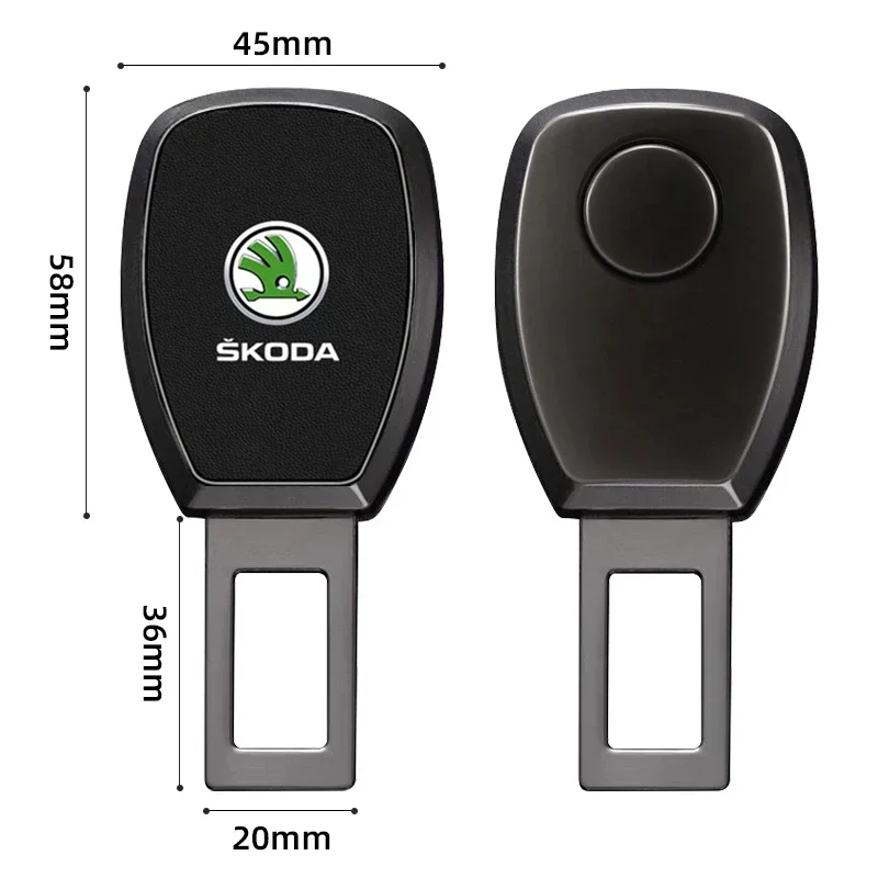 Car Seat Belt Metal PU Seat Belt Accessory Extender for skoda octavia a5 a4 mk1 fabia superb rapid mk3 yeti Kodiaq Accessories view 4