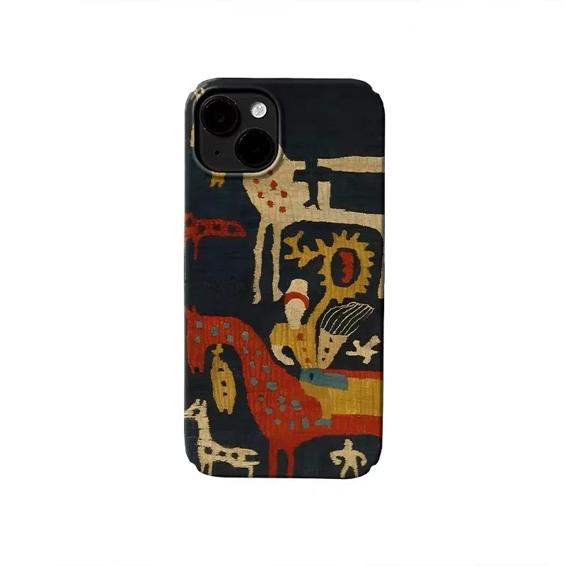 

Чехол Ins Black Illustration Knight для IPHONE 17 16 ProMax 15 14 Plus 13 12 MINI 11 PRO 16Plus XR XS MAX, акриловый чехол для телефона