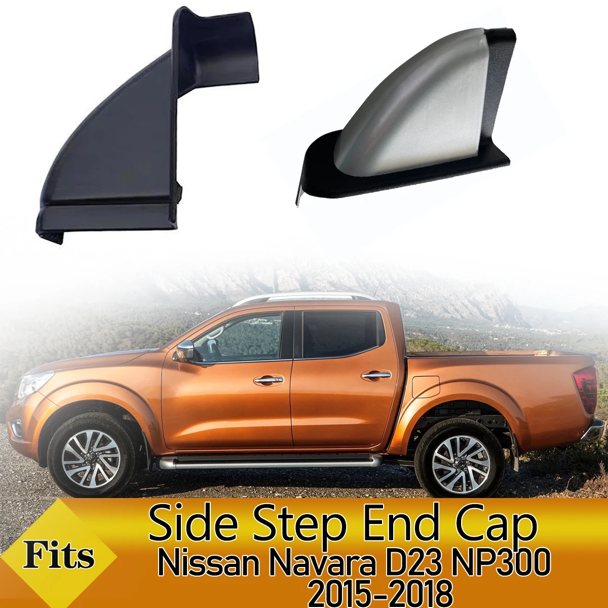 Porta do carro passos laterais tampa final placa de corrida plug capa lateral passo pedal tampa para nissan navara d23 np300 2015-2021