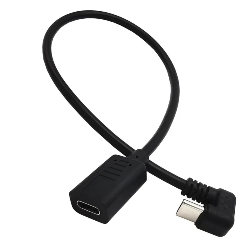 USB-C Type-C U-shaped Extension Cable with 90 Degree Bend Male to Female USB-C Connector Data Extender Line