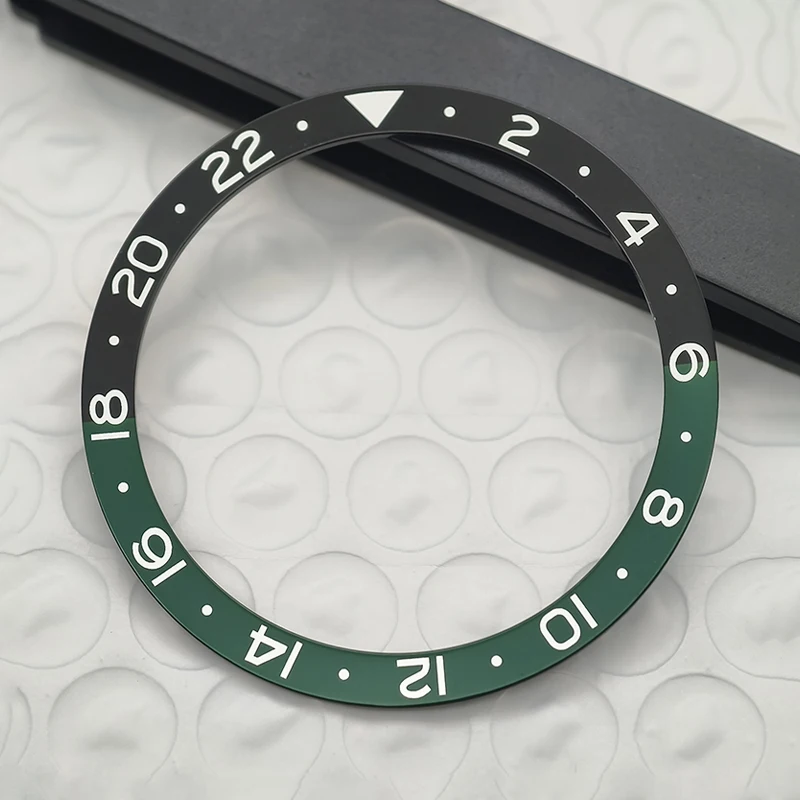 For SKX007 Watch Bezel Insert Aluminium Rings Flat Bezel Man Watches Cases Replace Parts Size 38mm*31.5mm With Sticker For SKX