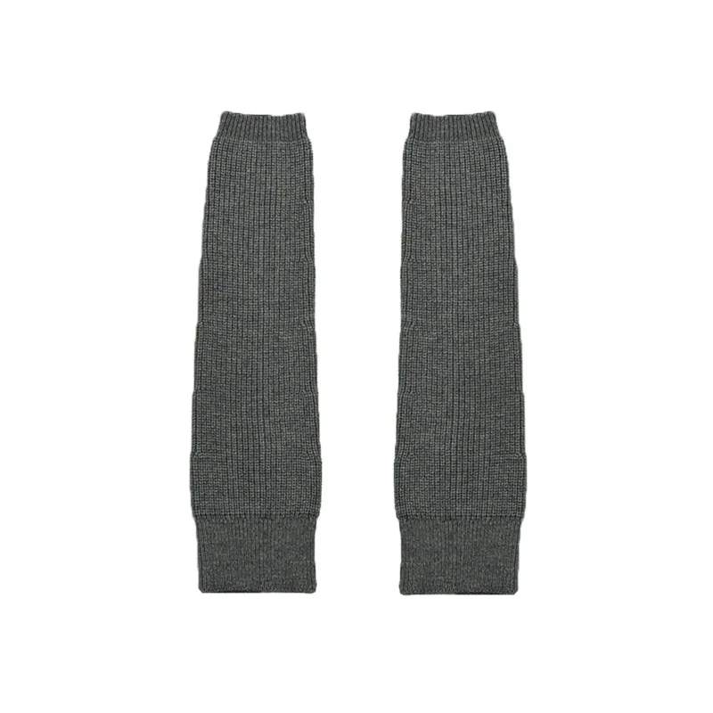 Scaldamuscoli a tubo alto in maglia solida da donna, stile designer, yoga, fitness, allenamento, calzini slouch, outfit invernale