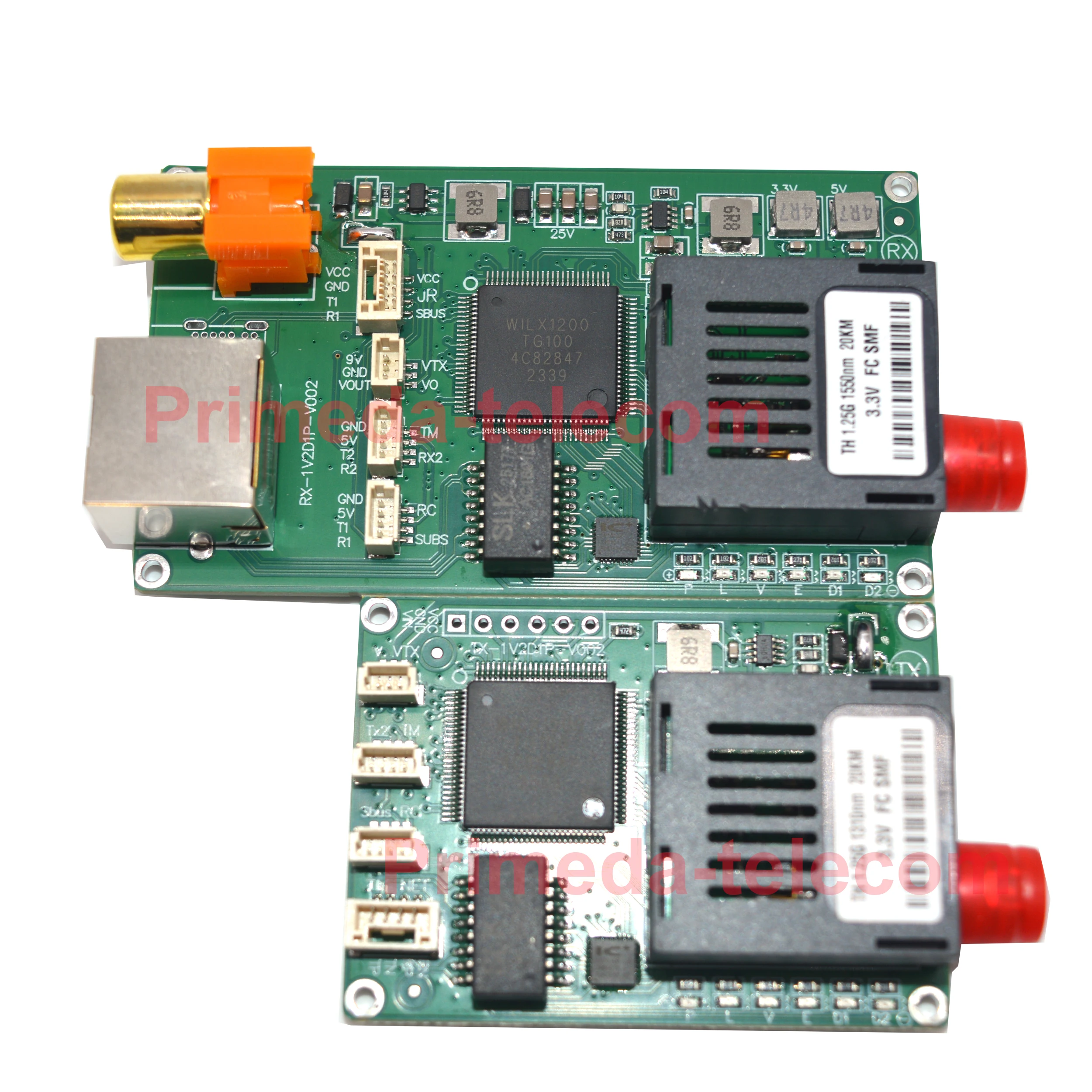 FPV Optical Module 1 CVBS Analog Video TTL/SUBS/IP Ethernet over Fiber Optic Converter FC/UPC Singlemode Fiber up 20Km/40Km/60Km
