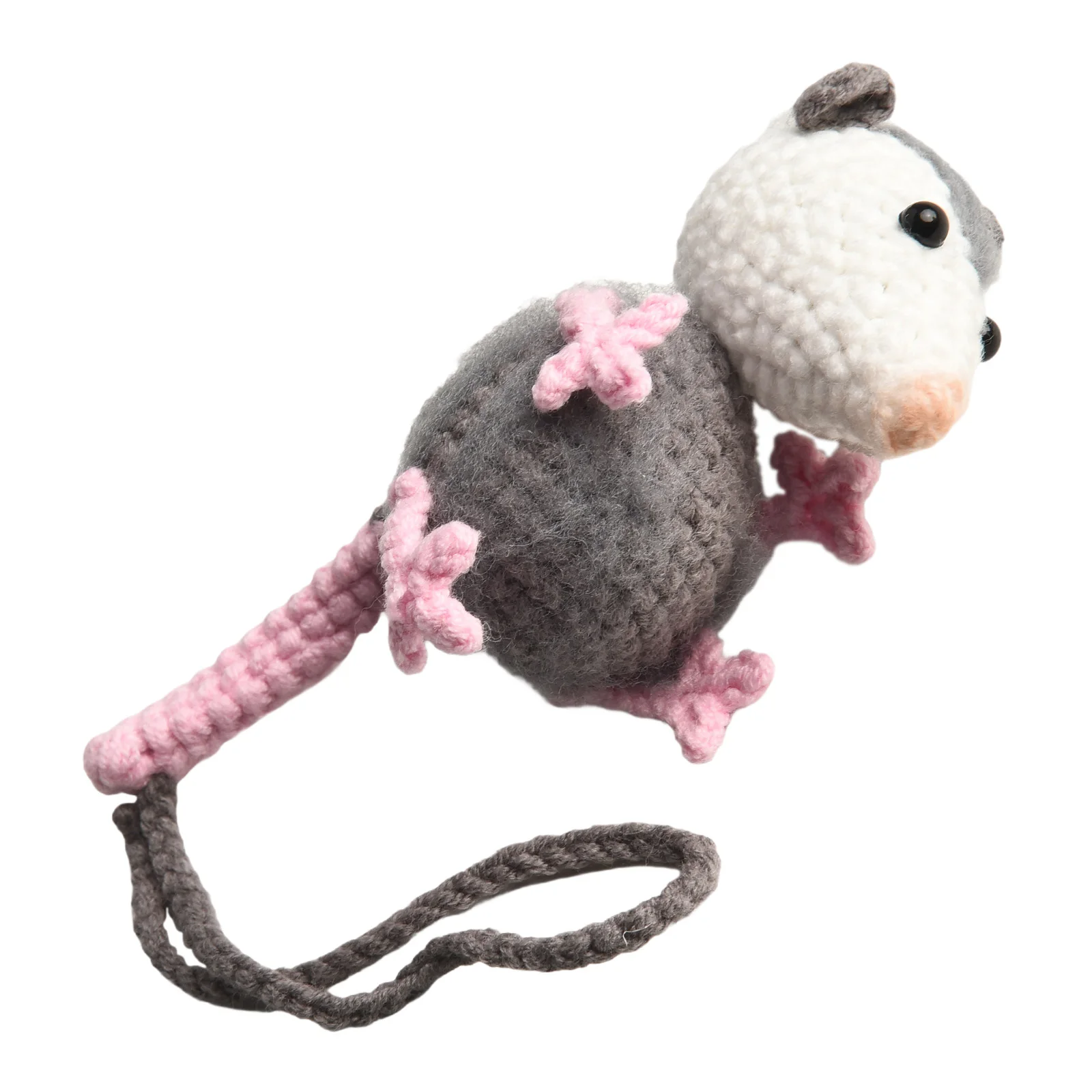 Possum Car Charm Pendant Window Side Car Interior Decoration Handmade Knitted Possum Car Charm: Cute Decoration For Rearview