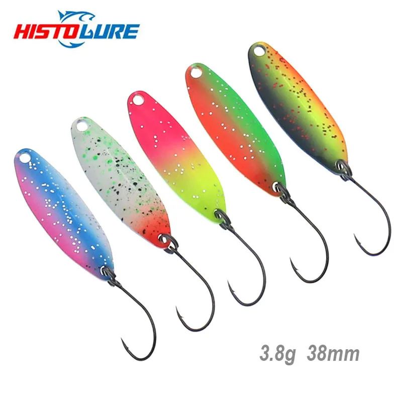 HISTOLURE Trout Area Fishing Lure Spoon Artificial Single Hook wobbler Spinning Baits 3g 38mm  Spoon For Trout Bass Pesca Tackle