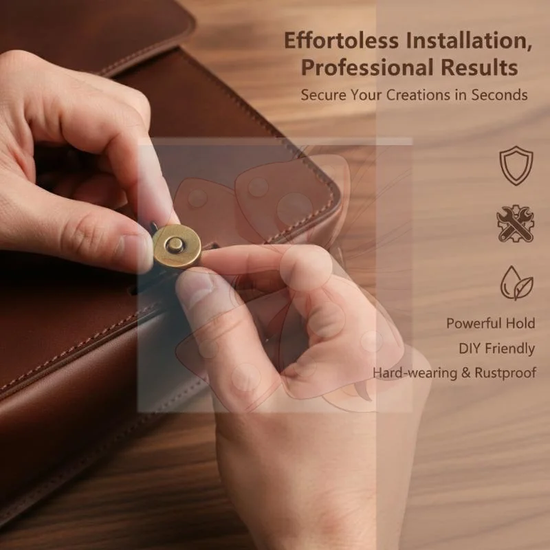 1 Set Magnetic Snap Fasteners Clasps Buttons 14/18MM For Handbag Purse Wallet Craft Bags Parts Accessories