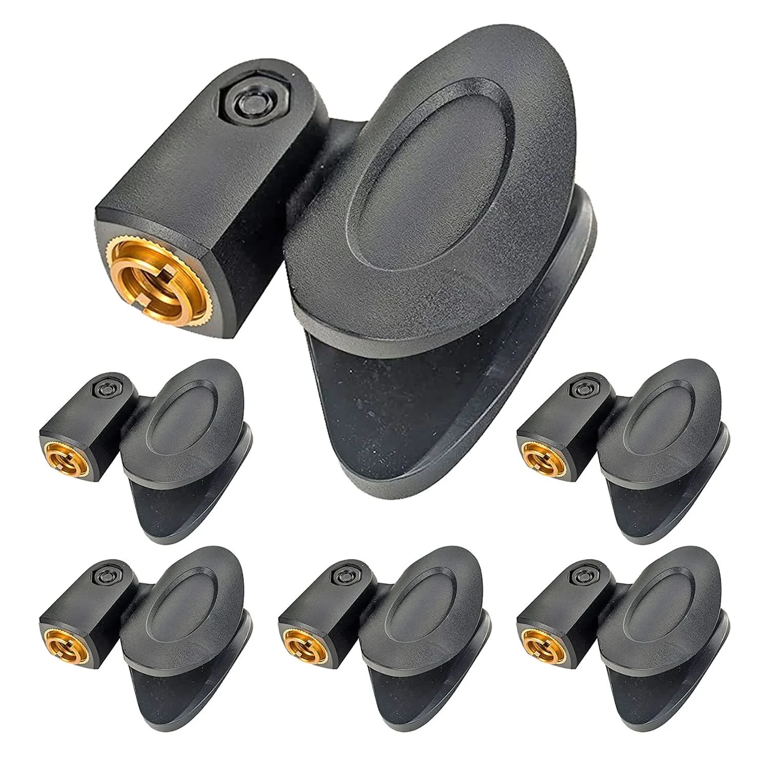 

5 Core Microphone Clip Holder 6 Pieces with Screw Adapters 5/8 to 3/8 Inch MC 02 6PCS