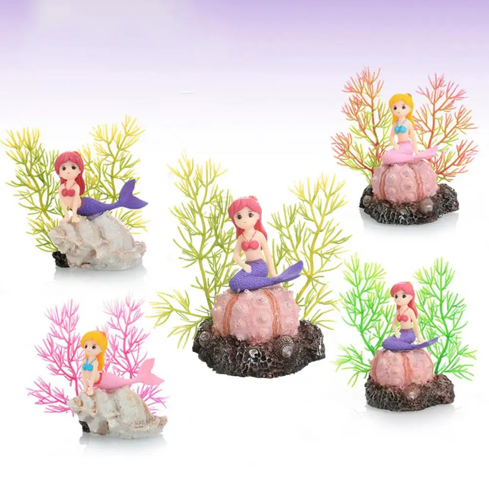 

Mermaid Resin Figurines for Aquarium Landscaping Ornaments Artificial Fish Tank Decorations Toy Model Supplies Home Decor