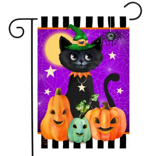 Briarwood Lane Black Cat and Jacks Garden Flag