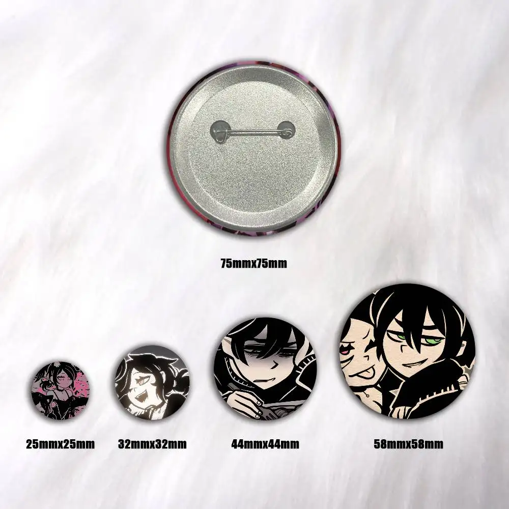 A-The C-Coffin Of Andy And Leyleys Cartoon Round Brooches On Backpack Jacket Acrylic Button Pins Collection Gifts