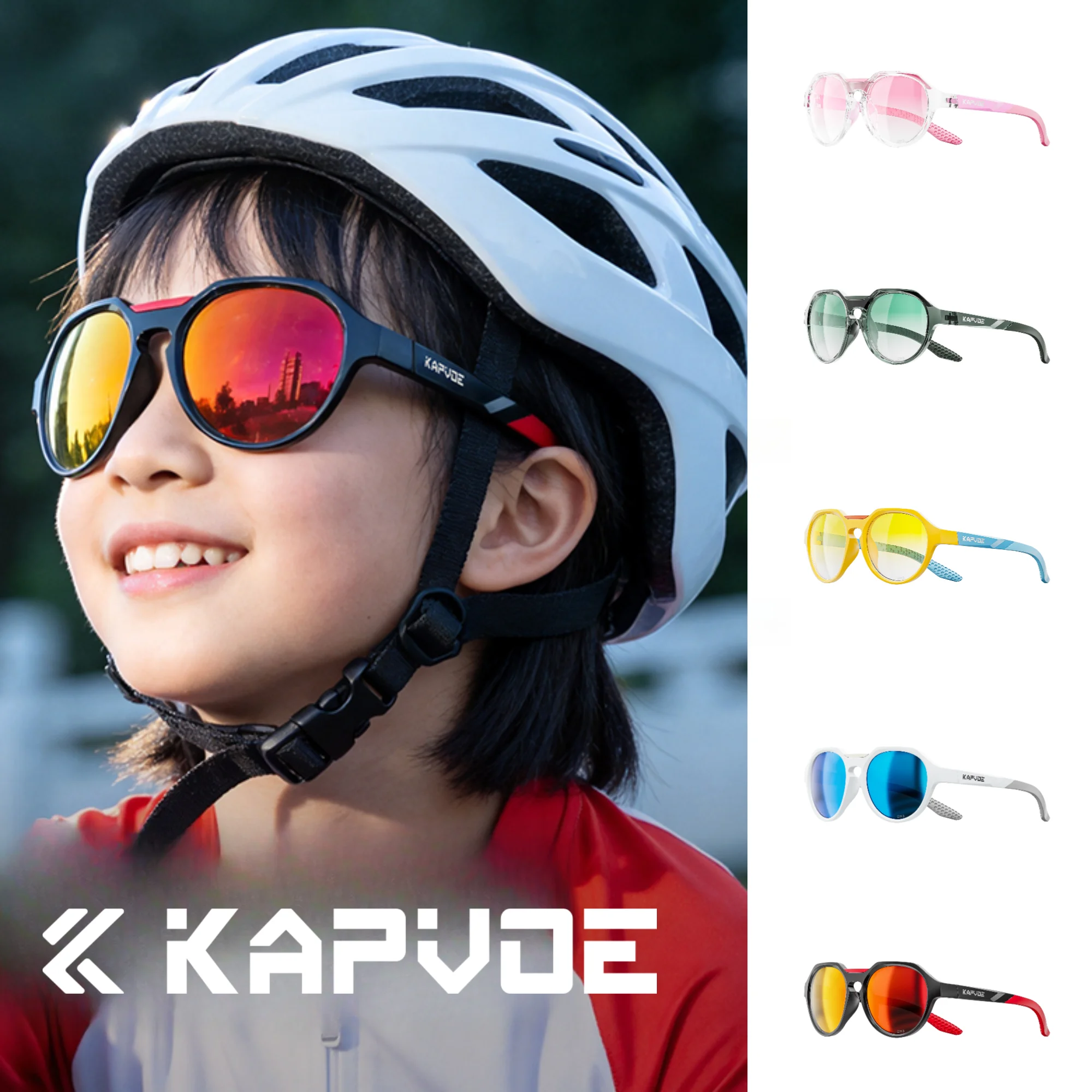 Kapvoe Girls Sports Sunglasses Kids Aged 8-15 Baseball Running Children Glasses Cycling UV400 Sports Riding Bicycle Glasses Bike