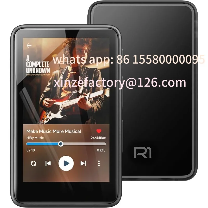 مشغل MP3 R1 قابل للتخصيص مع بلوتوث 5.1 Tidal Qobuz DSD PCM موسيقى بدون فقدان