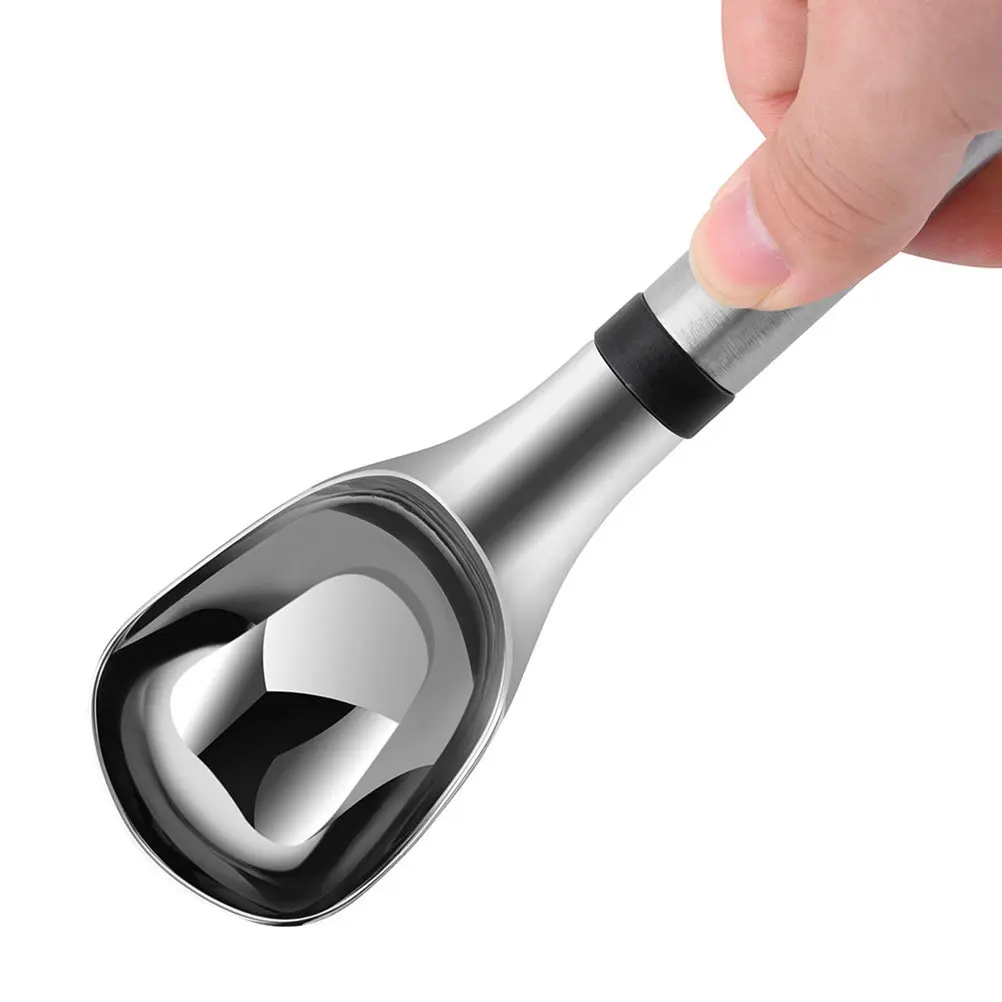 Stainless Steel Ice Cream Scoop Thick Zinc Alloy Dessert Spoon Kitchen Tool for Salad Fruit Cafe Use