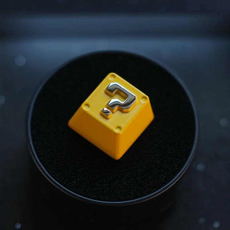 

Keystone Artisan Keycap вопросительный знак желтый цинк алюминиевый сплав металл вишня R4 высота механическая клавиатура AULA F75 Akazz игра