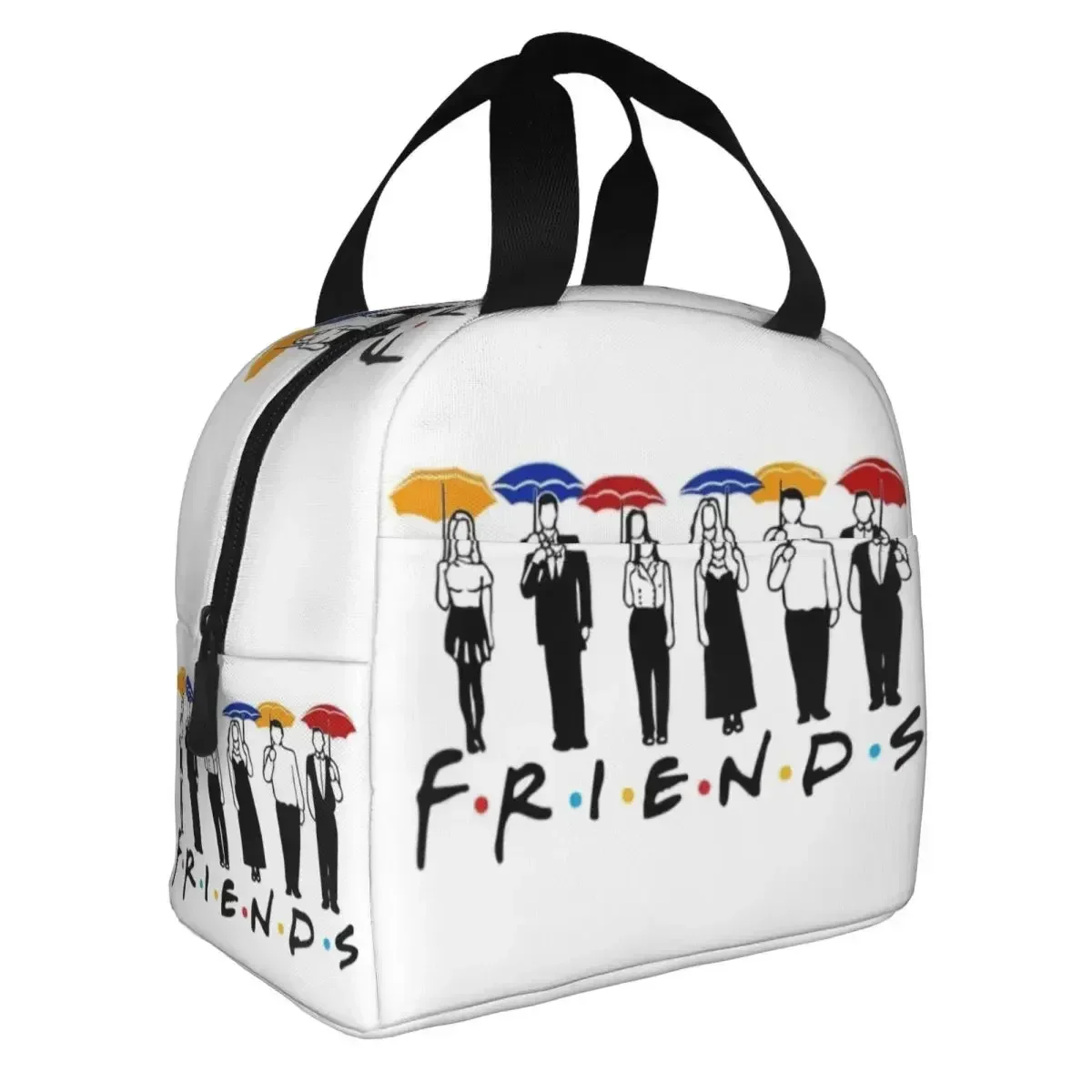 Custom Bag Custom Custom TV Show Friends Symbol Portable Lunch Box Women Leakproof Thermal Cooler Food Insulated Lunch Bag Schoo