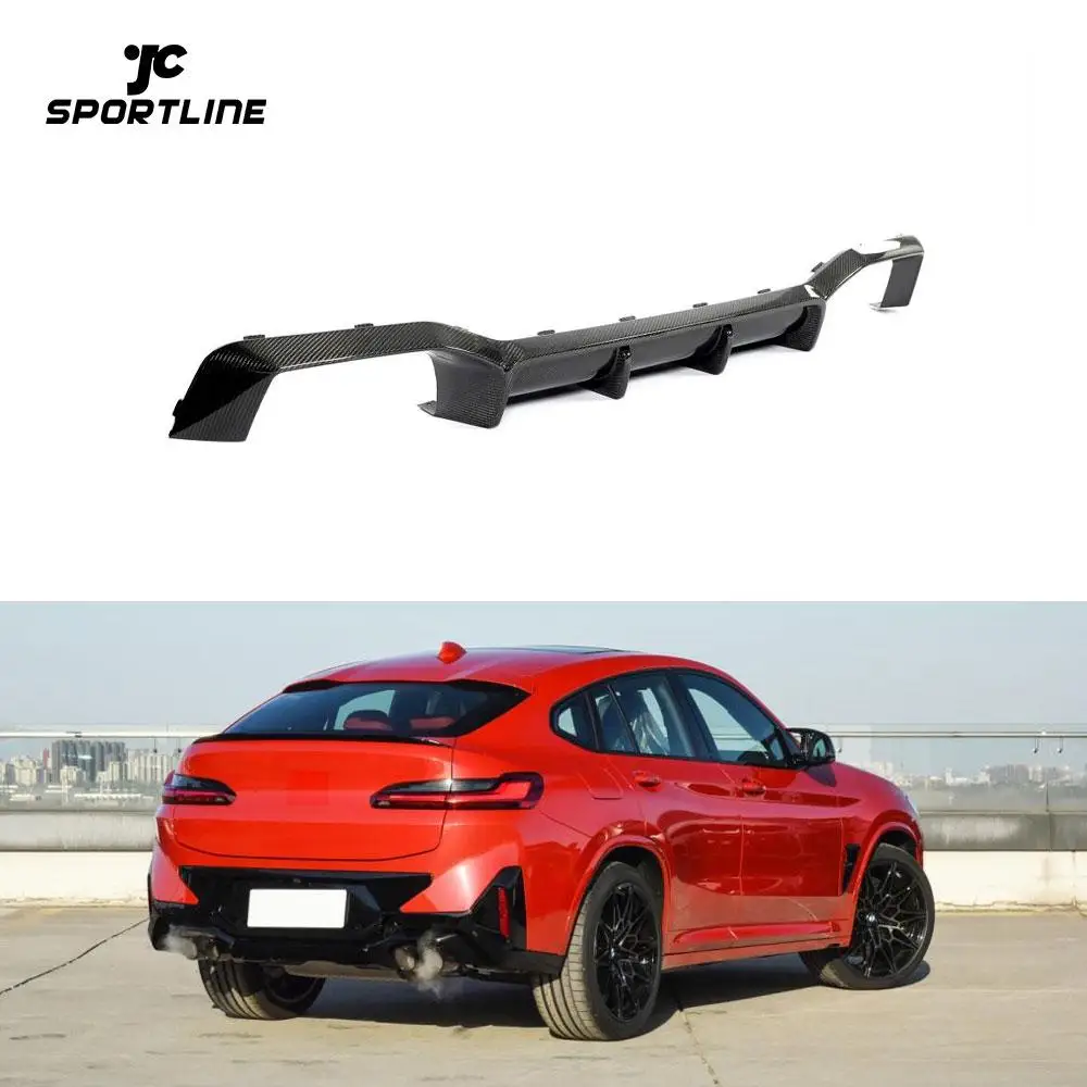 

For BMW G02 X4 F98 X4M Carbon Fiber Rear Bumper Diffuser Lip Spoiler 2023