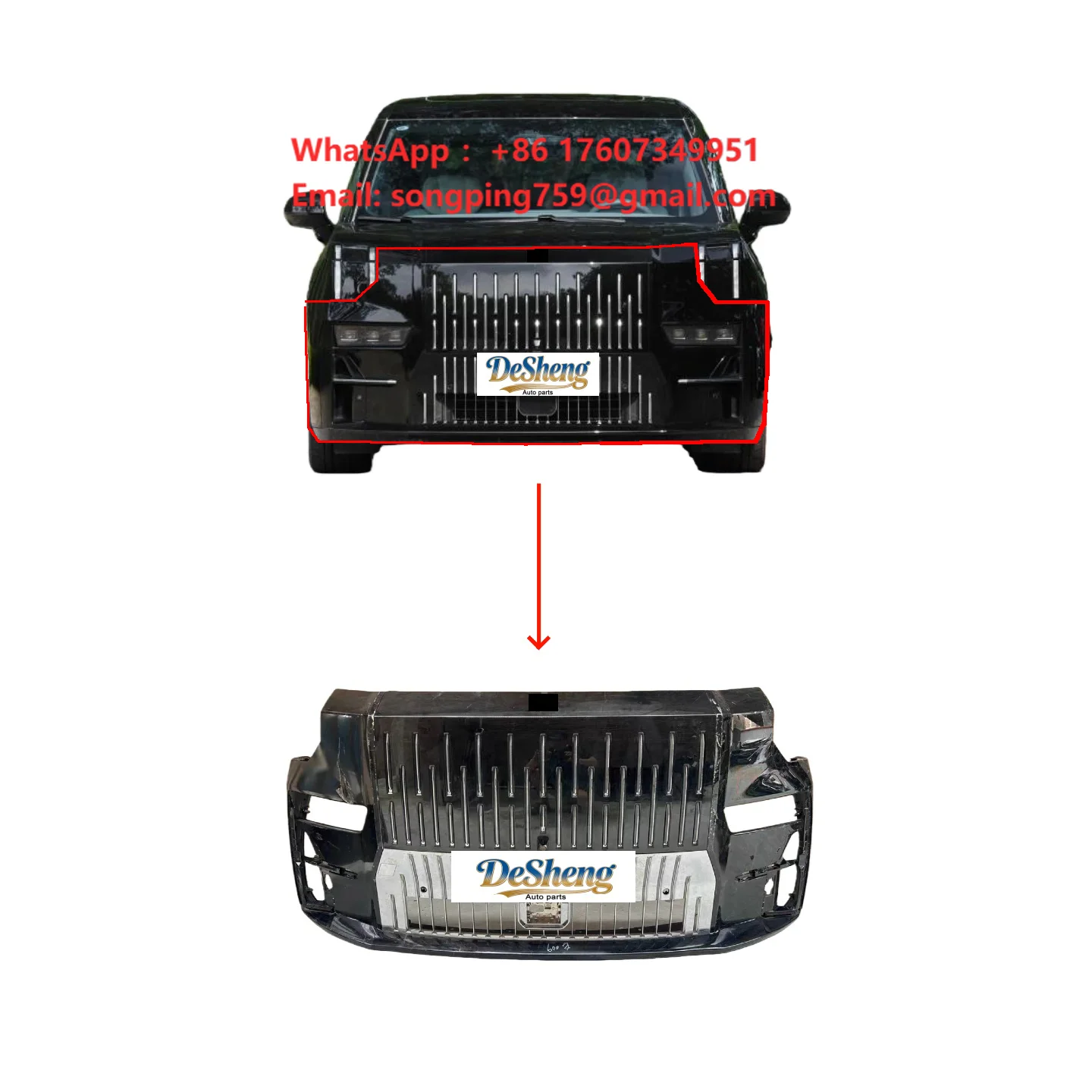 Rigorously Tested,compatible for Zeekr 009 Front Bumper Assembly, Headlights, Grille, Radiator,and Louvers; Factory Direct Sales
