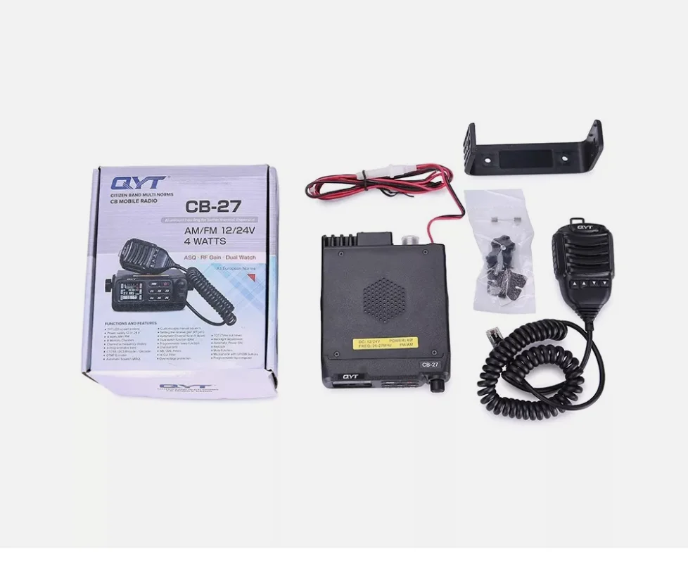 QYT-Radio mobile pour véhicule, CB-27, 26-27MHz, AM, FM, Transcsec, 4W