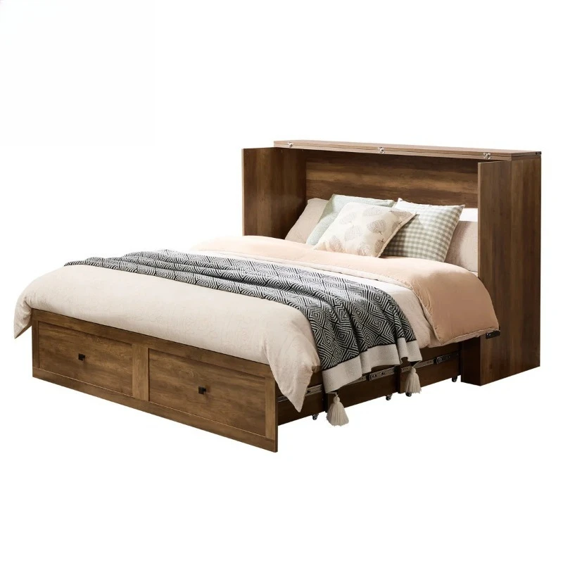 Multifunctional folding bed Cross-border panel furniture Saving, space rechargeable Simple storage bed Source Factory wholesale