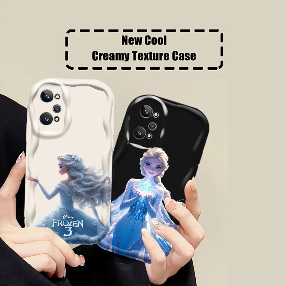 Disney Frozen Princess Elsa Phone Case For Redmi Note 13 12 12S 11 10 9 8 Pro Plus 13C 12C 10C 9C 9A 11T 11S 10T 3D Wave Cover