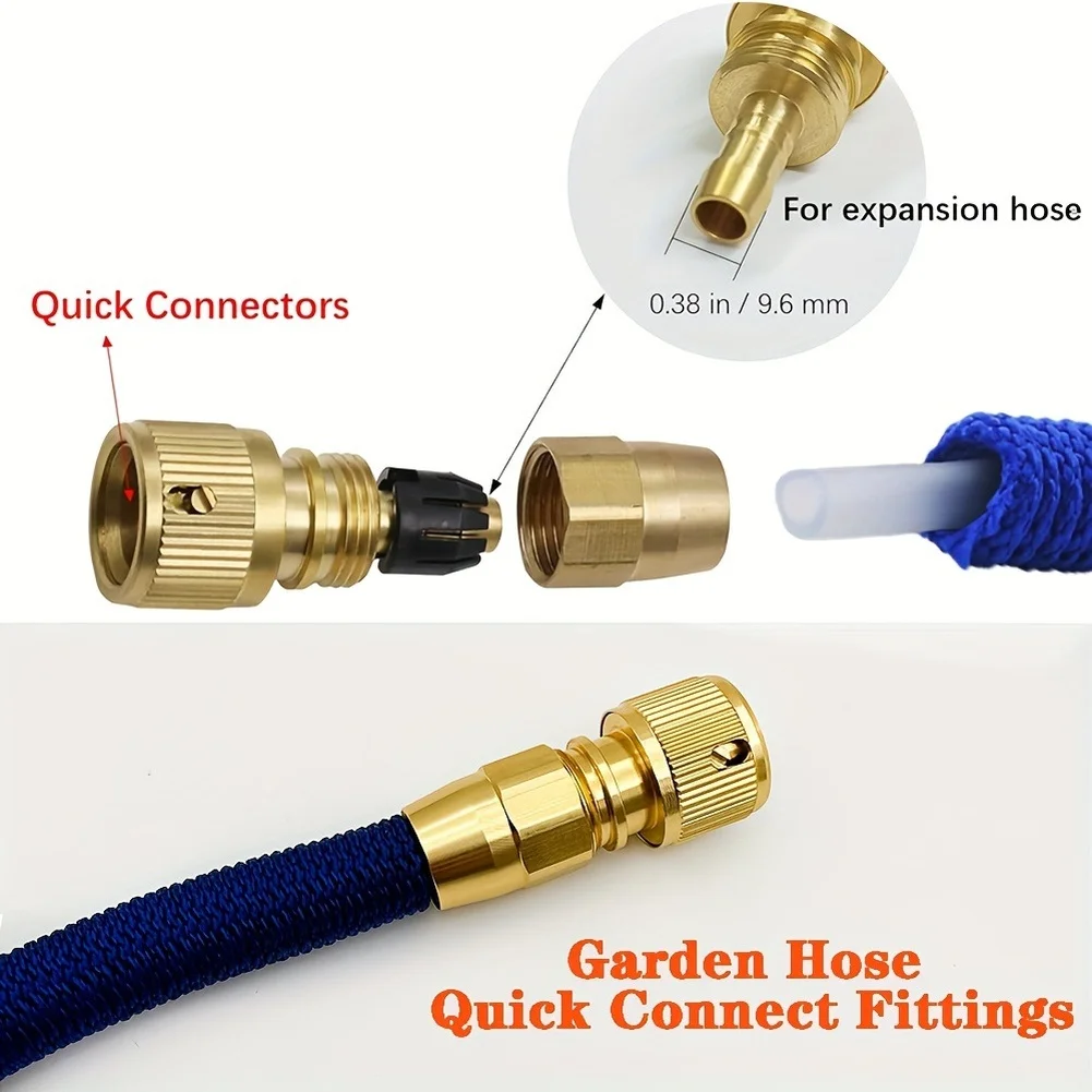 1X Quick Connector  Telescopic Water Hose Connector  Aluminum-copper Construction Wear  Resistant Material For Garden  Watering