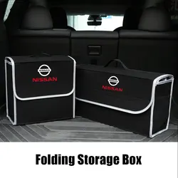 Car Portable Trunk Stowing Tidying Large Capacity Storage Box Organizer Bag For Nissan X-trail Qashqai Note Juke GTR Nismo Leaf