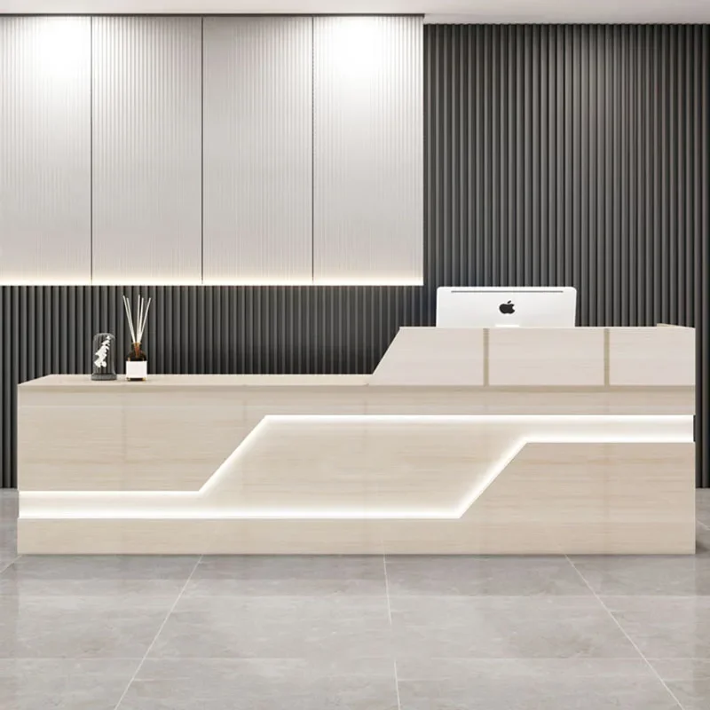 

Unique Cash Counter Front Desk Lectern Pulpit Luxurious Stand Office Receptionist Desk Luxury Mostrador Bureau Hotel Furniture
