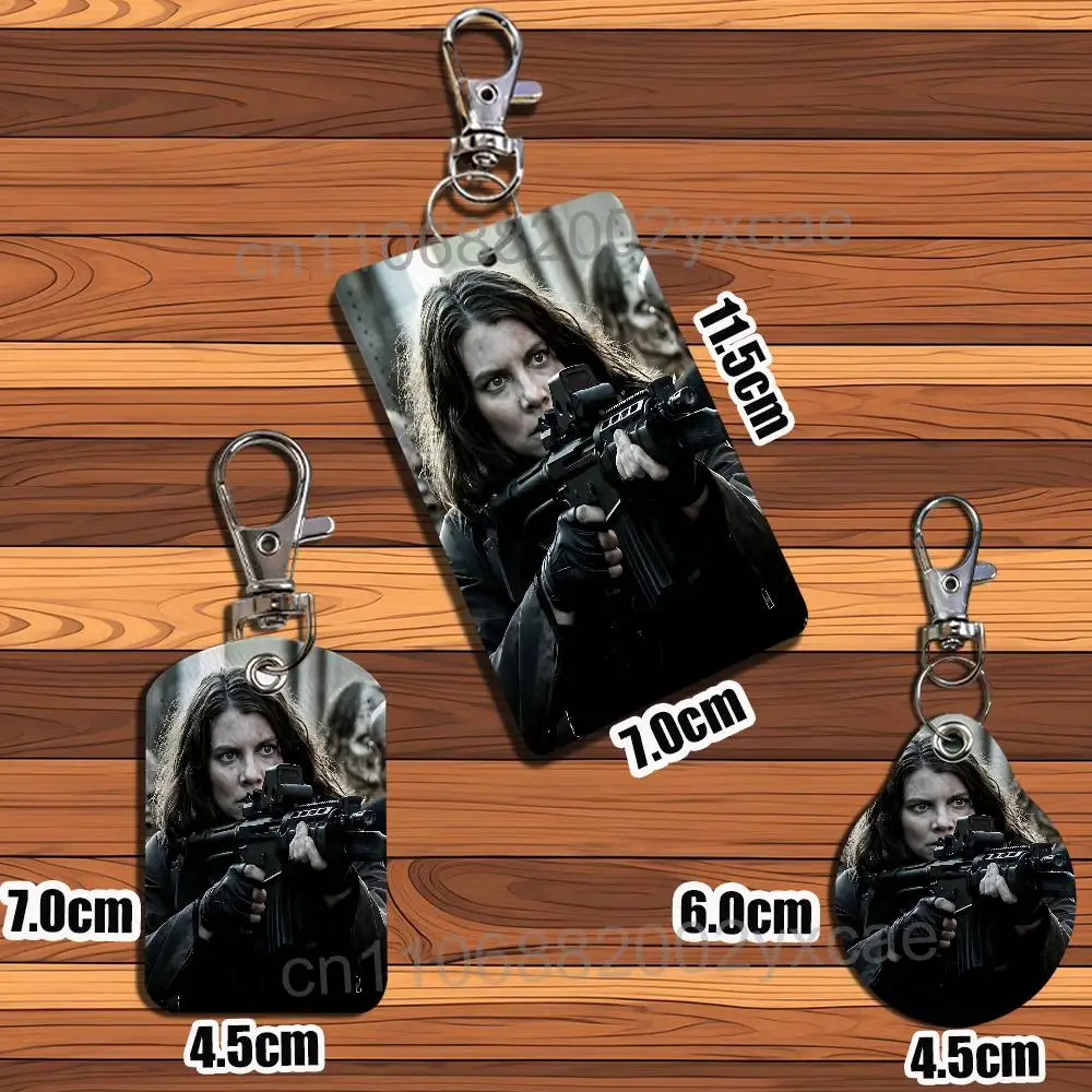 Negan Maggie Walking Dead Leather Keychain Badge Holder with Lanyard - ID/Access Card Holder, Key Ring Accessory, Gift Option view 4