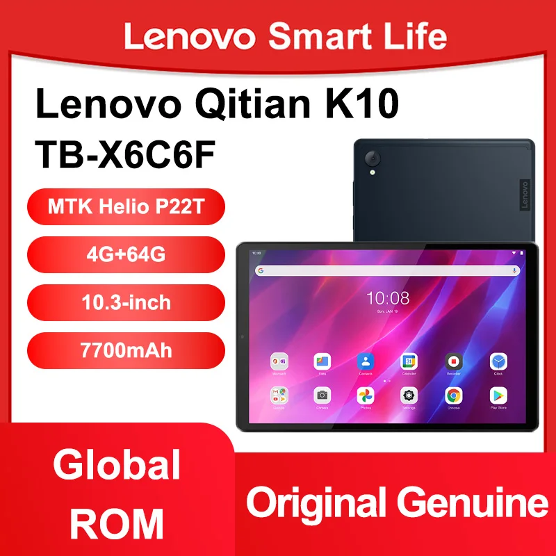 Global rom Lenovo Qitian K10 Business Tablet 10.3 pollici Full HD Office Entertainment Online Learning Tablet TB-X6C6F 4G 64G WIFI