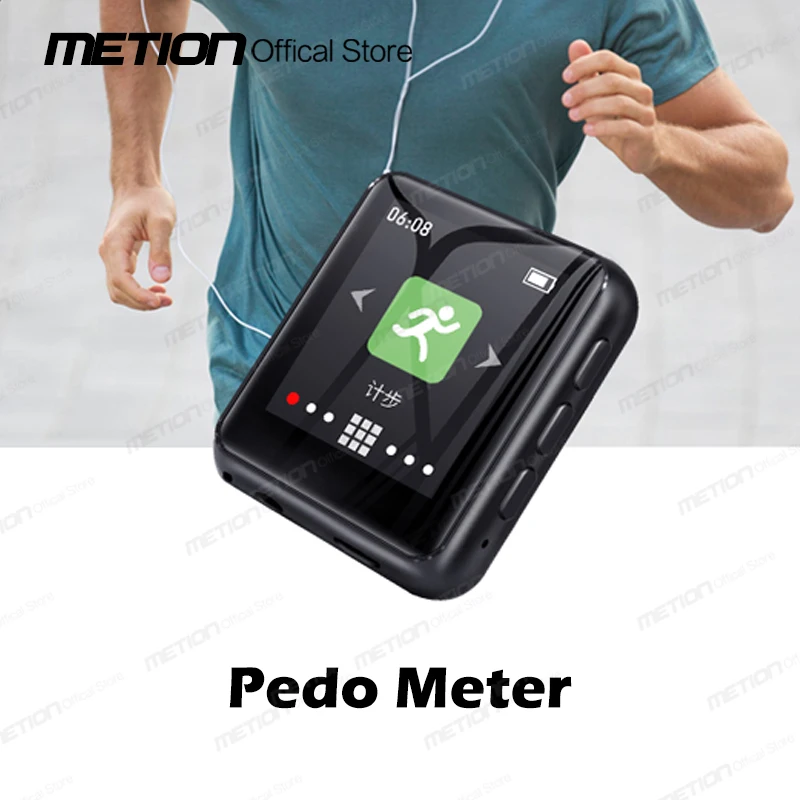 Mp3音楽プレーヤー,Bluetooth,1.8インチ,タッチスクリーン,MP4プレーヤー,歩数計,アラーム付き