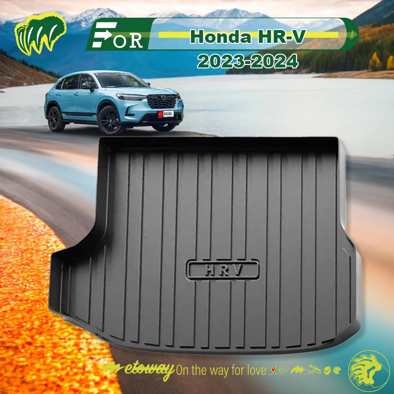 

For Honda HR-V 2023-2024 Custom Fit Car Trunk Mat All Season Black Cargo Mat 3D Shaped Laser Measured Trunk Liners