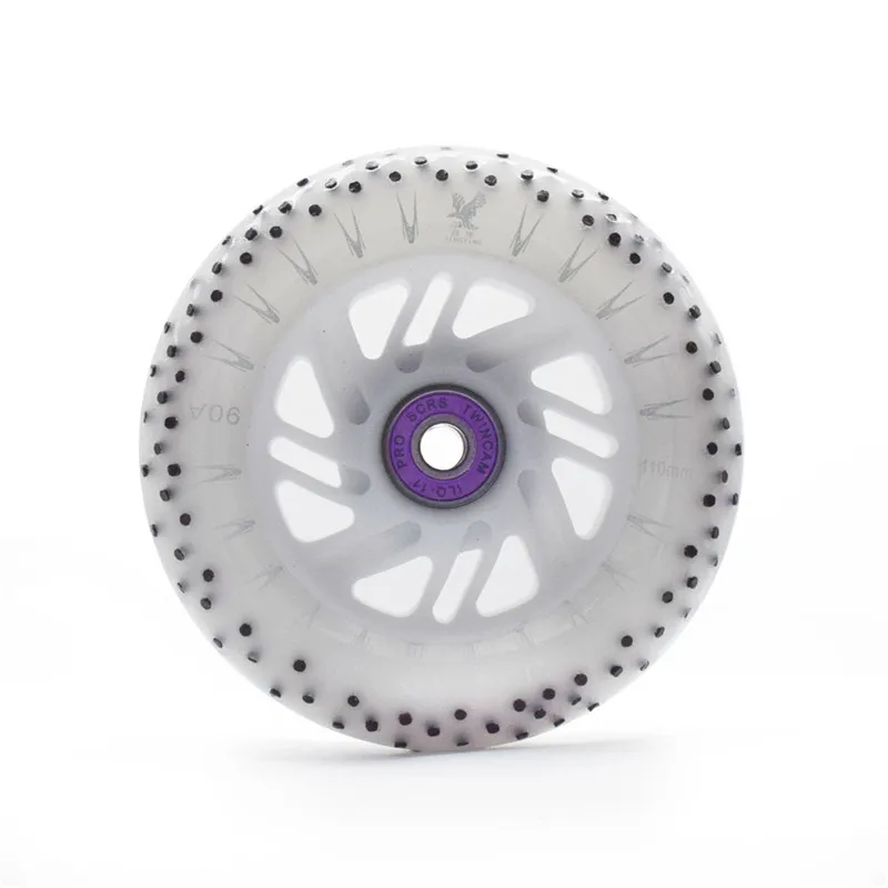 110mm 100mm 90mm Speed LED Wheel with 104 208 Firestone Spark Insert Inline Speed Skates Shine Flash Wheels ILQ-11 Bearing 2pcs