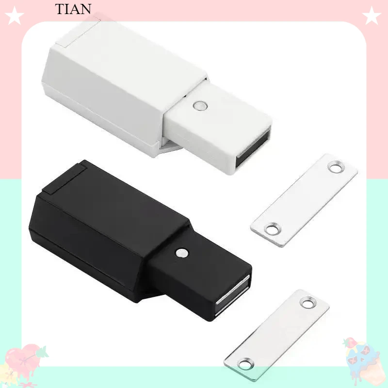 TIAN  Heavy Duty Magnetic Cabinet Door Push Opener Strong Suction High Elastic Rebound For Kitchen Wardrobes Hidden Doors